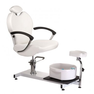 Professional reclining pedicure hydraulic chair BR-2301, white color