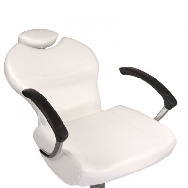 Professional reclining pedicure hydraulic chair BR-2301, white color 2