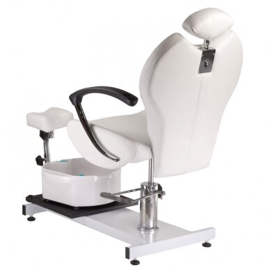 Professional reclining pedicure hydraulic chair BR-2301, white color 4