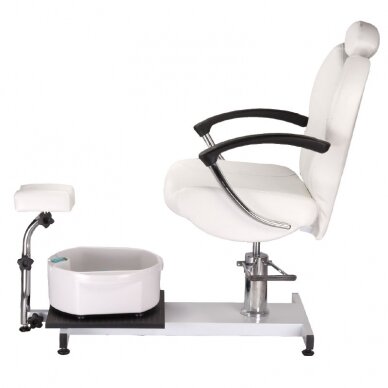 Professional reclining pedicure hydraulic chair BR-2301, white color 5