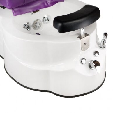 Profesionali elektrinė podologinė kėdė pedikiūro procedūroms su masažo funkcija BR-3820D, violetinės spalvos 4