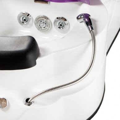 Profesionali elektrinė podologinė kėdė pedikiūro procedūroms su masažo funkcija BR-3820D, violetinės spalvos 5
