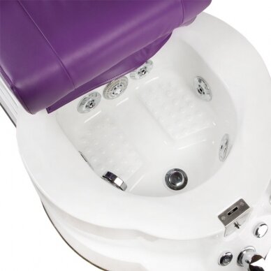 Profesionali elektrinė podologinė kėdė pedikiūro procedūroms su masažo funkcija BR-3820D, violetinės spalvos 6