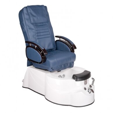 Professional electric podiatry chair for pedicure procedures with massage function BR-3820D, blue color