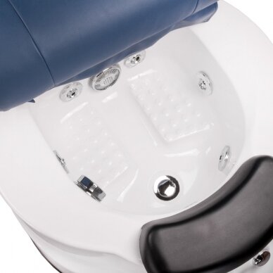 Professional electric podiatry chair for pedicure procedures with massage function BR-3820D, blue color 3