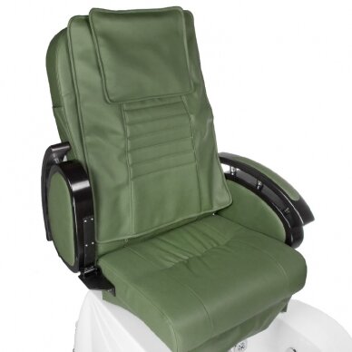 Professional electric podiatry chair for pedicure procedures with massage function BR-3820D, green color 1