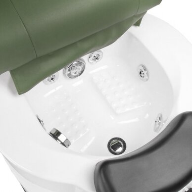 Professional electric podiatry chair for pedicure procedures with massage function BR-3820D, green color 3