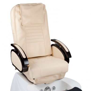 Professional electric podiatry chair for pedicure procedures with massage function BR-3820D, cream color 2