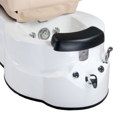 Professional electric podiatry chair for pedicure procedures with massage function BR-3820D, cream color 3