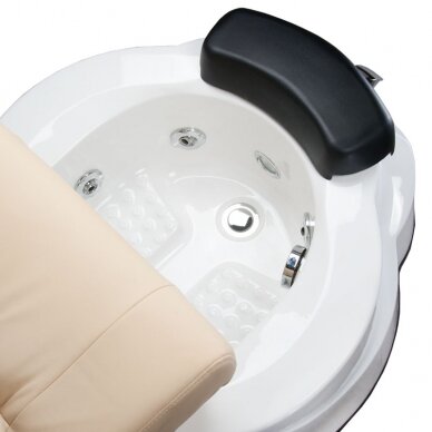 Professional electric podiatry chair for pedicure procedures with massage function BR-3820D, cream color 4