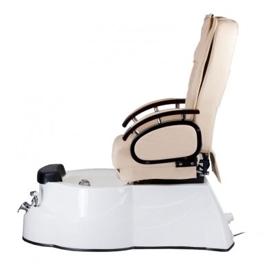 Professional electric podiatry chair for pedicure procedures with massage function BR-3820D, cream color 7