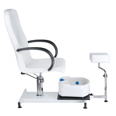 Profesionali hidraulinė pedikiūro kėdė kosmetologams su masažine vonele BW-100, baltos spalvos 6