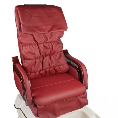 Profesionali elektrinė podologinė kėdė pedikiūro procedūroms su masažo funkcija SPA BW-903B, bordo spalvos 1