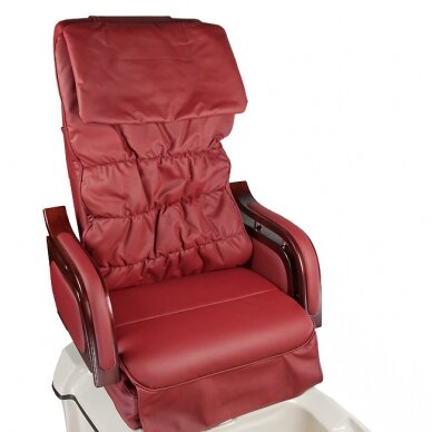 Professional electric podiatry chair for pedicure procedures with massage function SPA BW-903B, bordo color 1