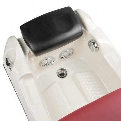 Profesionali elektrinė podologinė kėdė pedikiūro procedūroms su masažo funkcija SPA BW-903B, bordo spalvos 4