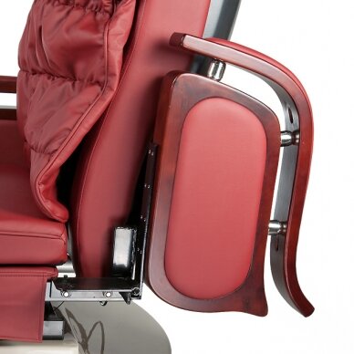Profesionali elektrinė podologinė kėdė pedikiūro procedūroms su masažo funkcija SPA BW-903B, bordo spalvos 5