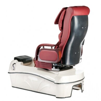 Profesionali elektrinė podologinė kėdė pedikiūro procedūroms su masažo funkcija SPA BW-903B, bordo spalvos 7