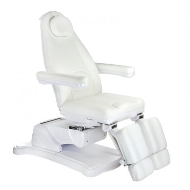 Professional electric podiatry chair for pedicure procedures Mazaro BR-6672A, 5 motors, white color