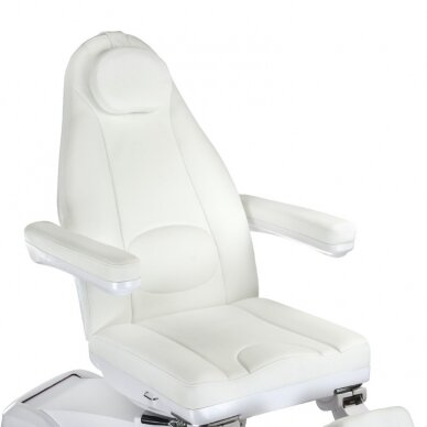 Professional electric podiatry chair for pedicure procedures Mazaro BR-6672A, 5 motors, white color 1