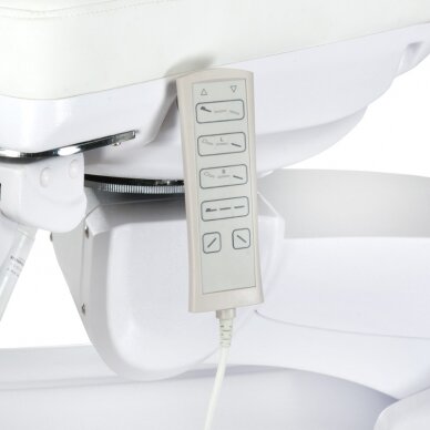 Professional electric podiatry chair for pedicure procedures Mazaro BR-6672A, 5 motors, white color 3