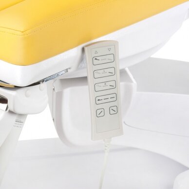 Profesionalus elektrinis podologinis gultas-kėdė pedikiūro procedūroms MAZARO BR-6672A ( 5 varikliai) , geltonos spalvos 3