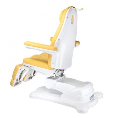 Profesionalus elektrinis podologinis gultas-kėdė pedikiūro procedūroms MAZARO BR-6672A ( 5 varikliai) , geltonos spalvos 7
