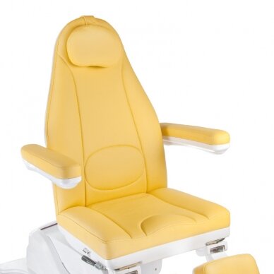 Profesionali elektrinė podologinė kėdė- lova-gultas pedikiūro procedūroms MAZARO BR-6672C (3 variklių), geltonos spalvos 1