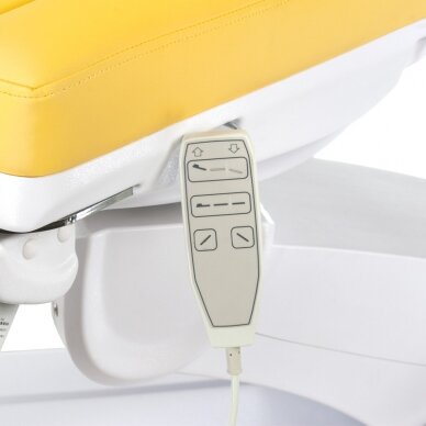 Profesionali elektrinė podologinė kėdė- lova-gultas pedikiūro procedūroms MAZARO BR-6672C (3 variklių), geltonos spalvos 3