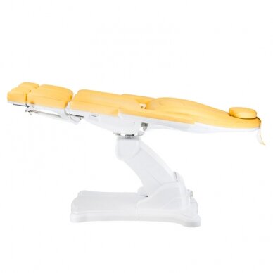 Profesionali elektrinė podologinė kėdė- lova-gultas pedikiūro procedūroms MAZARO BR-6672C (3 variklių), geltonos spalvos 5