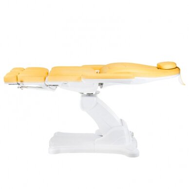 Professional electric podiatric chair-bed for pedicure procedures MAZARO BR-6672C (3 motors), yellow color 6