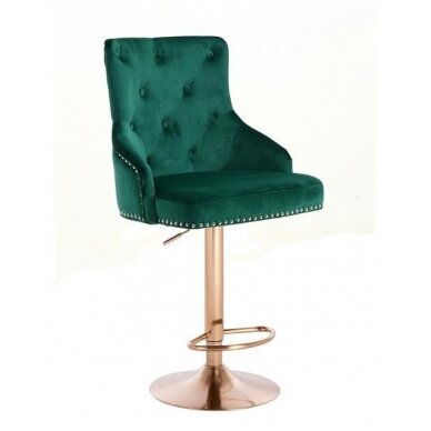 Professional chair for make-up specialists HR654W, green velour