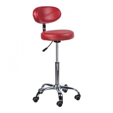 Professional master chair for beauticians and beauty salons BD-9934, red color