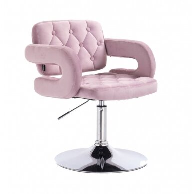 Beauty salons and beauticians stool HR8403, pink velor