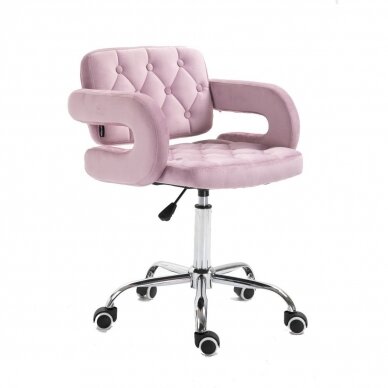 Beauty salons and beauticians stool HR8403K, pink velour