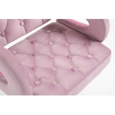 Beauty salons and beauticians stool HR8403K, pink velour 3