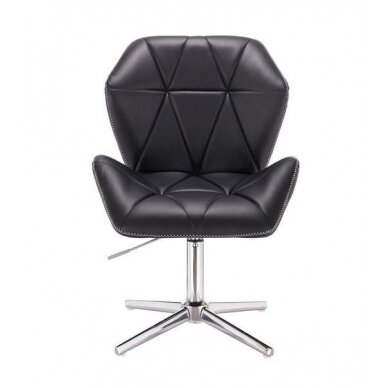 Master chair with stable base HR212CROSS, black eco leather 1