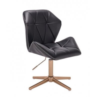 Masters chair with stable base HR212CROSS, black eco leather