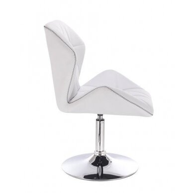 Professional eco leather master chair with stable base HR212, white 2