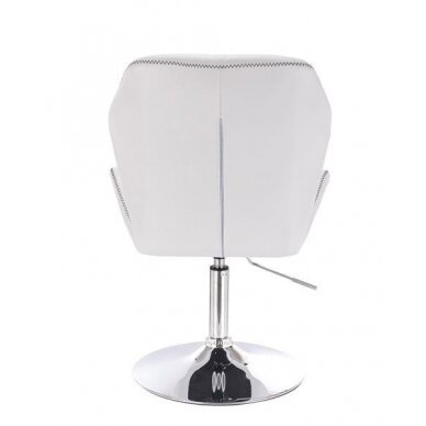 Professional eco leather master chair with stable base HR212, white 3