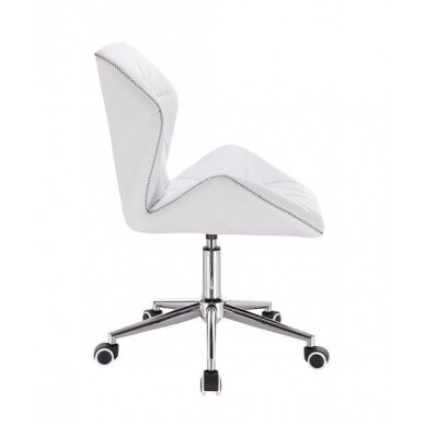 Professional eco leather master chair with wheels HR212K, white 2