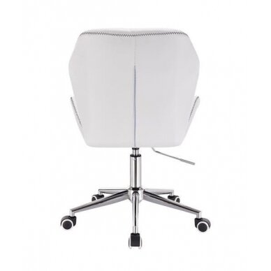 Professional eco leather master chair with wheels HR212K, white 3