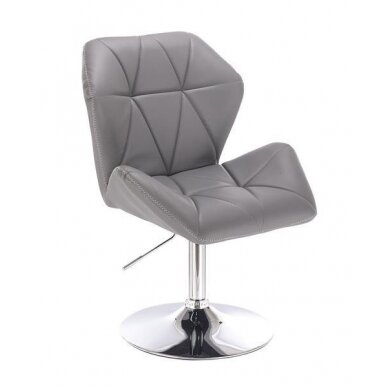 Professional eco-leather chair with a stable base HR212, gray color