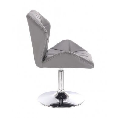 Professional eco-leather chair with a stable base HR212, gray color 2