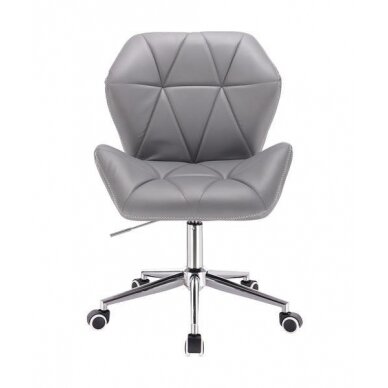 Professional eco leather master chair with wheels HR212K, gray 1