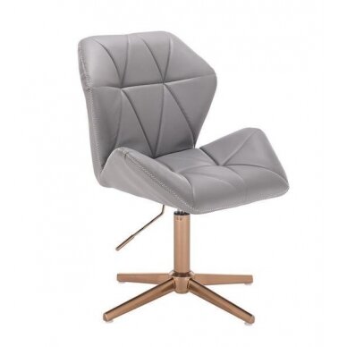 Master&#39;s chair with a stable base HR212CROSS, gray eco-leather