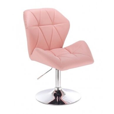 Professional eco-leather craftsman&#39;s chair with a stable base HR212, light pink color