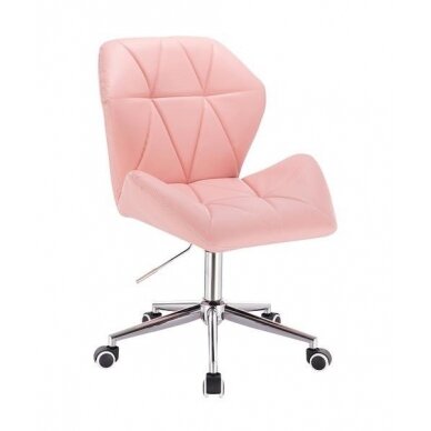 Professional eco leather master chair with wheels HR212K, light pink