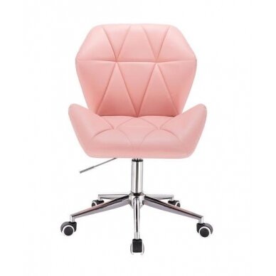 Professional eco leather master chair with wheels HR212K, light pink 1