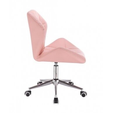 Professional eco leather master chair with wheels HR212K, light pink 2