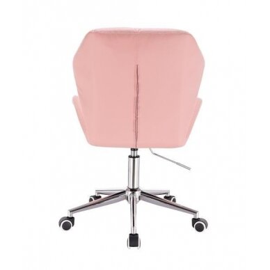 Professional eco leather master chair with wheels HR212K, light pink 3